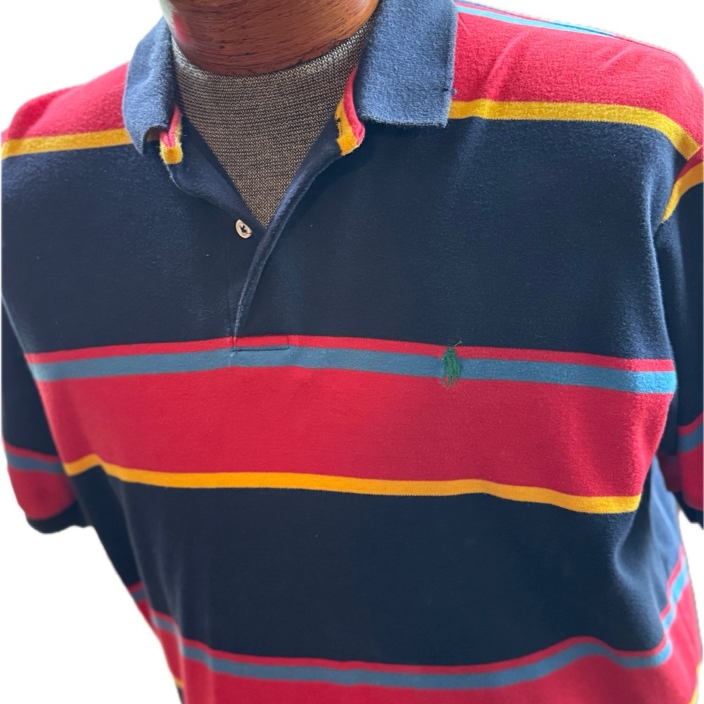 Men's Striped Polo by Ralph Lauren Vintage